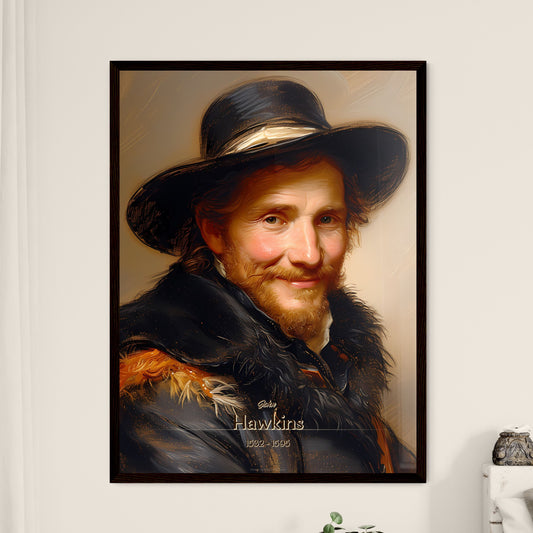 John, Hawkins, 1532 - 1595, A Poster of a man wearing a hat and a fur coat Default Title