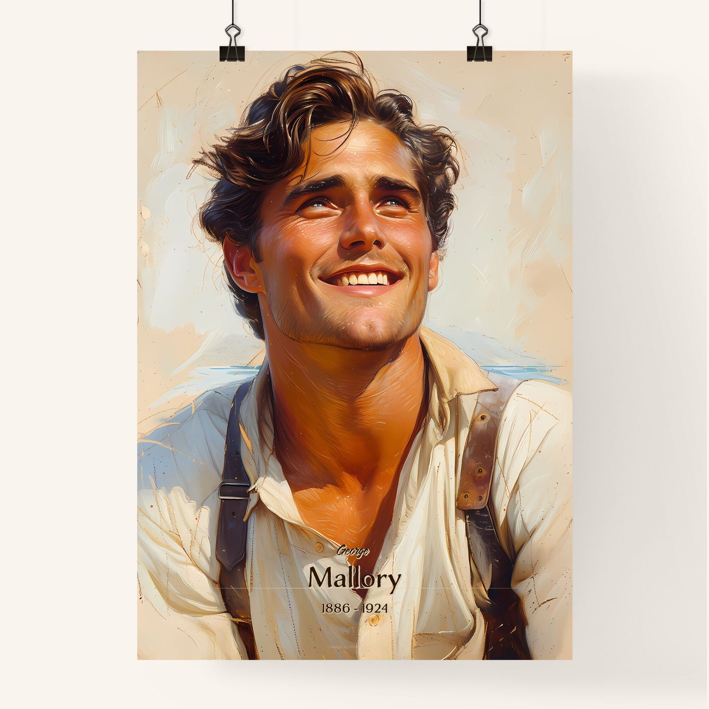 George, Mallory, 1886 - 1924, A Poster of a man smiling with brown hair Default Title