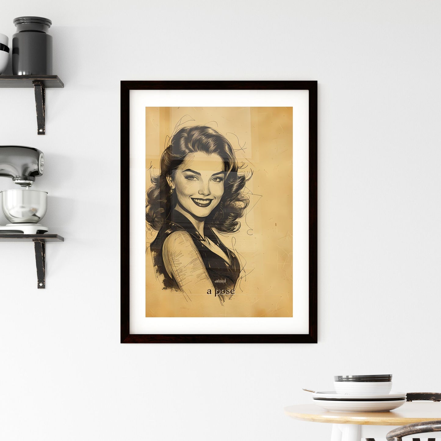 struck, a pose, A Poster of a woman smiling with curly hair Default Title