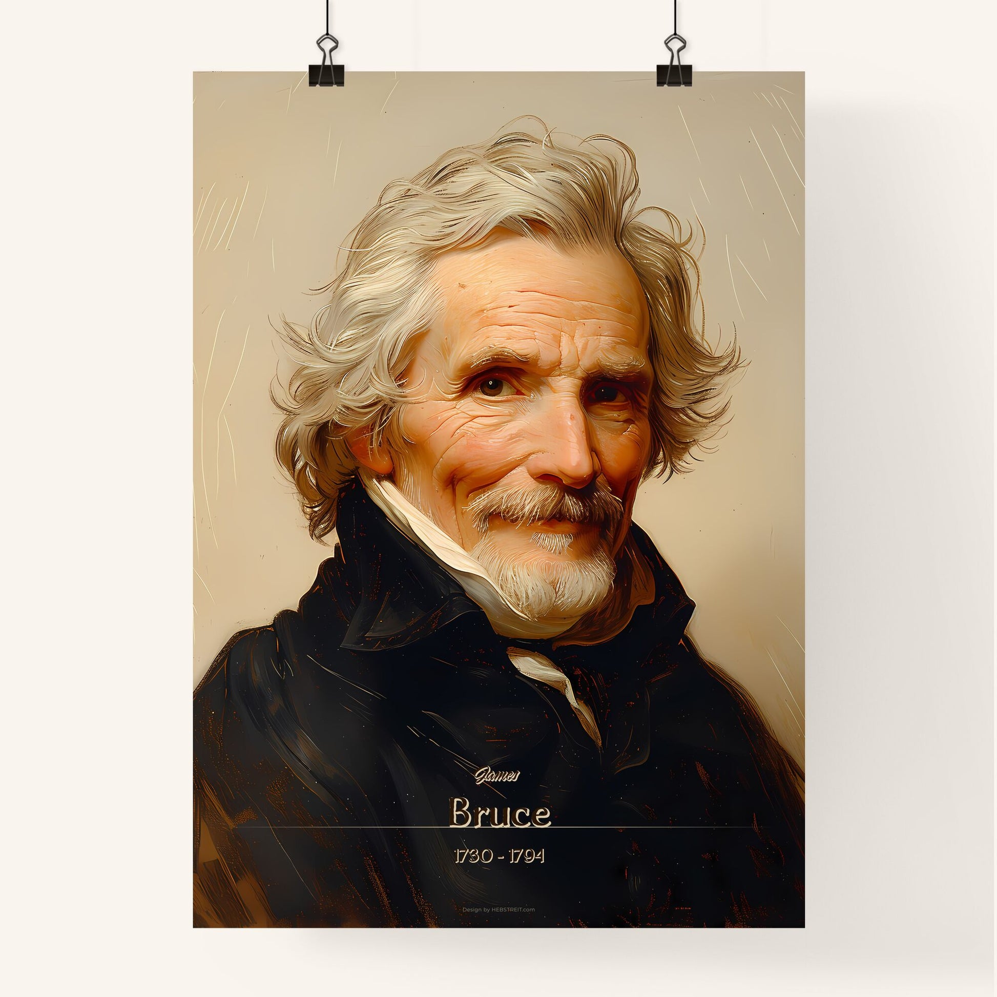 James, Bruce, 1730 - 1794, A Poster of a man with white hair and a beard Default Title