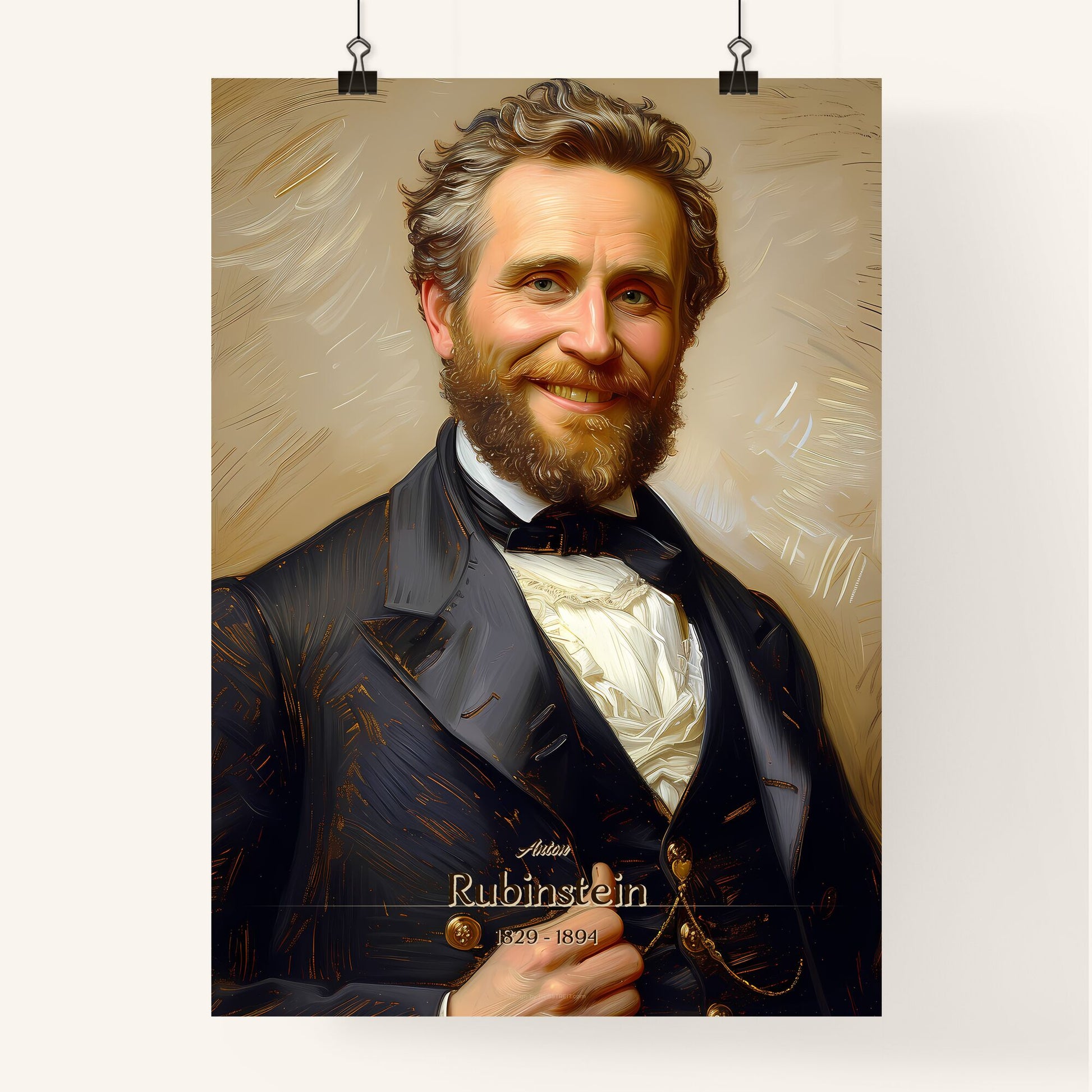 Anton, Rubinstein, 1829 - 1894, A Poster of a man in a suit Default Title