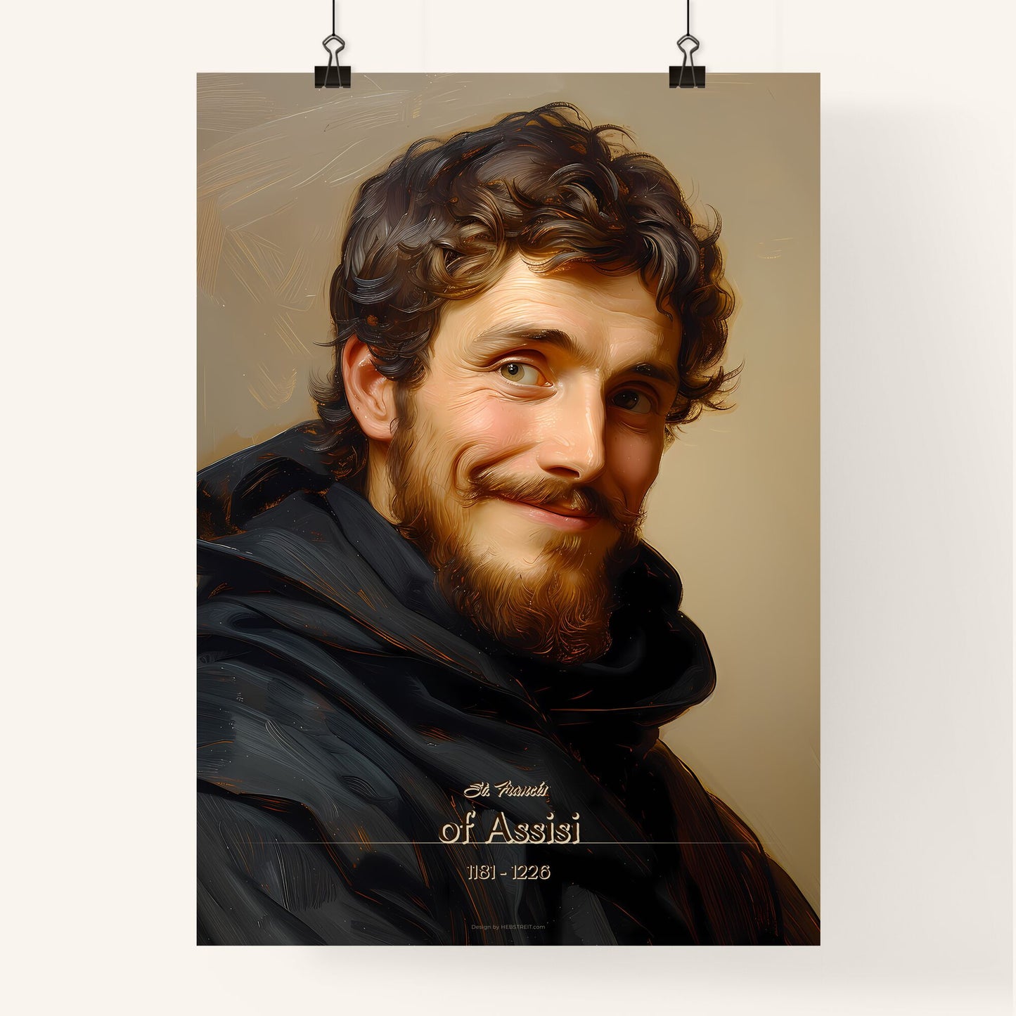 St. Francis, of Assisi, 1181 - 1226, A Poster of a man with a beard and mustache Default Title