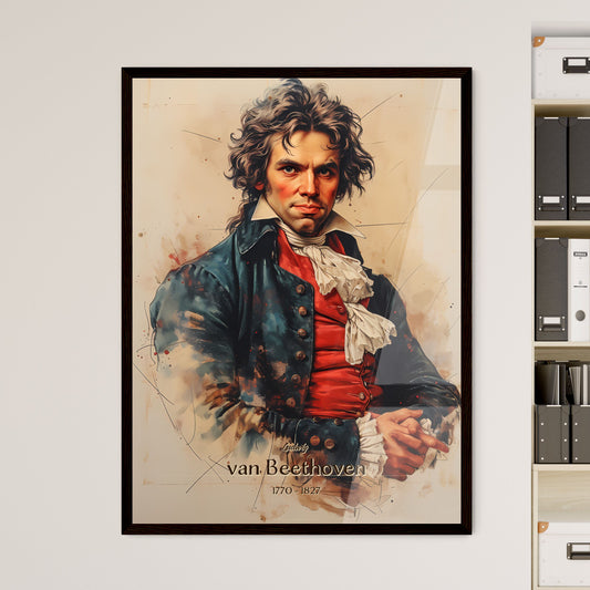 Ludwig, van Beethoven, 1770 - 1827, A Poster of a man in a garment Default Title