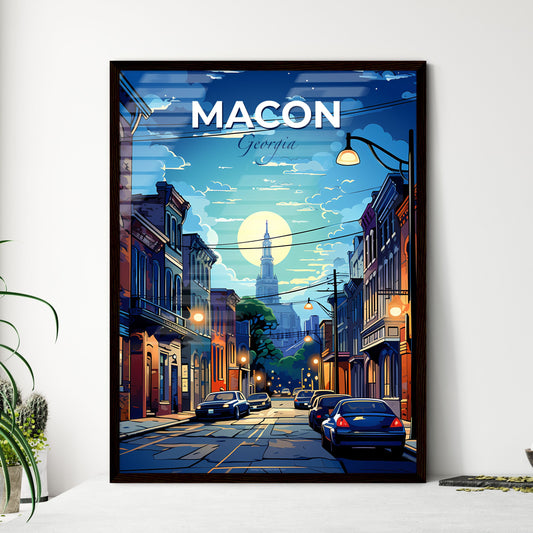 Macon, Georgia, A Poster of a street with cars and buildings in the background Default Title