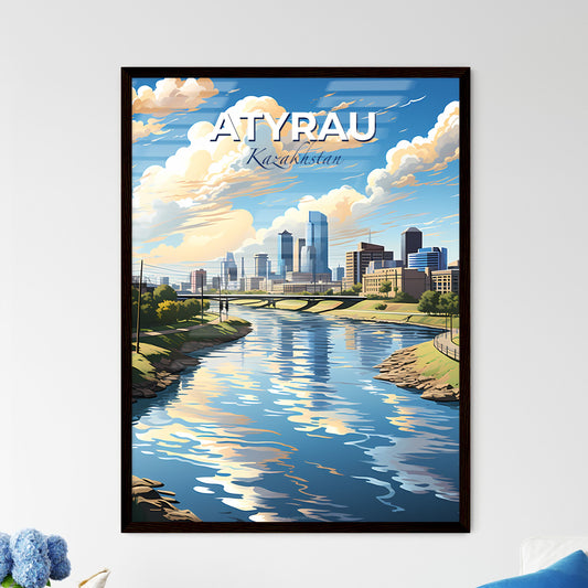 Atyrau, Kazakhstan, A Poster of a river with a city in the background Default Title