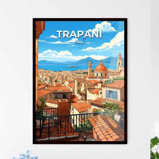 Trapani, Italy, A Poster of a view of a city from a balcony Default Title