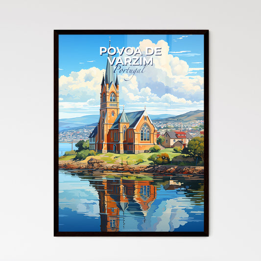 Povoa De Varzim, Portugal, A Poster of a church on an island by water Default Title