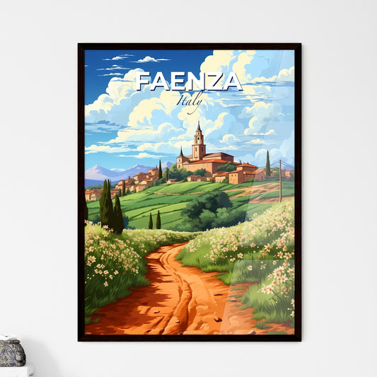 Faenza, Italy, A Poster of a dirt road leading to a village Default Title