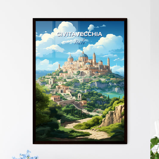 Civitavecchia, Italy, A Poster of a castle on a hill Default Title