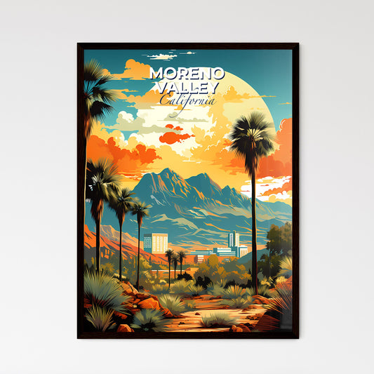 Moreno Valley, California, A Poster of a landscape with palm trees and mountains Default Title