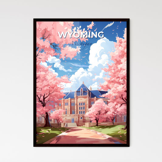 Wyoming, Michigan, A Poster of a building with pink trees and a path Default Title