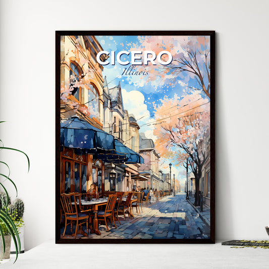 Cicero, Illinois, A Poster of a street with tables and chairs on it Default Title