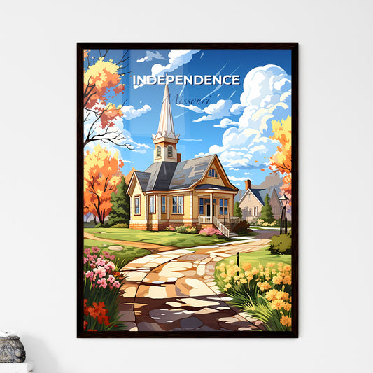 Independence, Missouri, A Poster of a house with a steeple and a garden Default Title