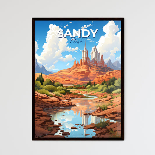 Sandy, Utah, A Poster of a castle on a hill with a river Default Title