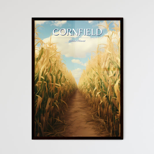 A Dirt Path Through A Field Of Corn Default Title
