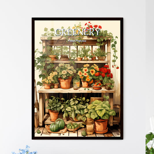 A Painting Of A Potted Plant Shelf Default Title