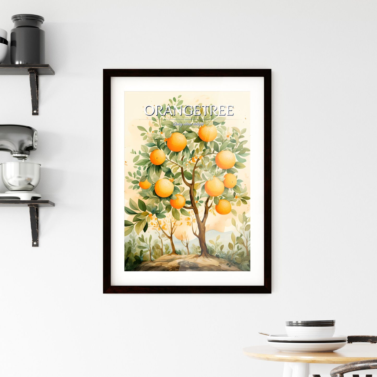 A Painting Of A Tree With Oranges Default Title