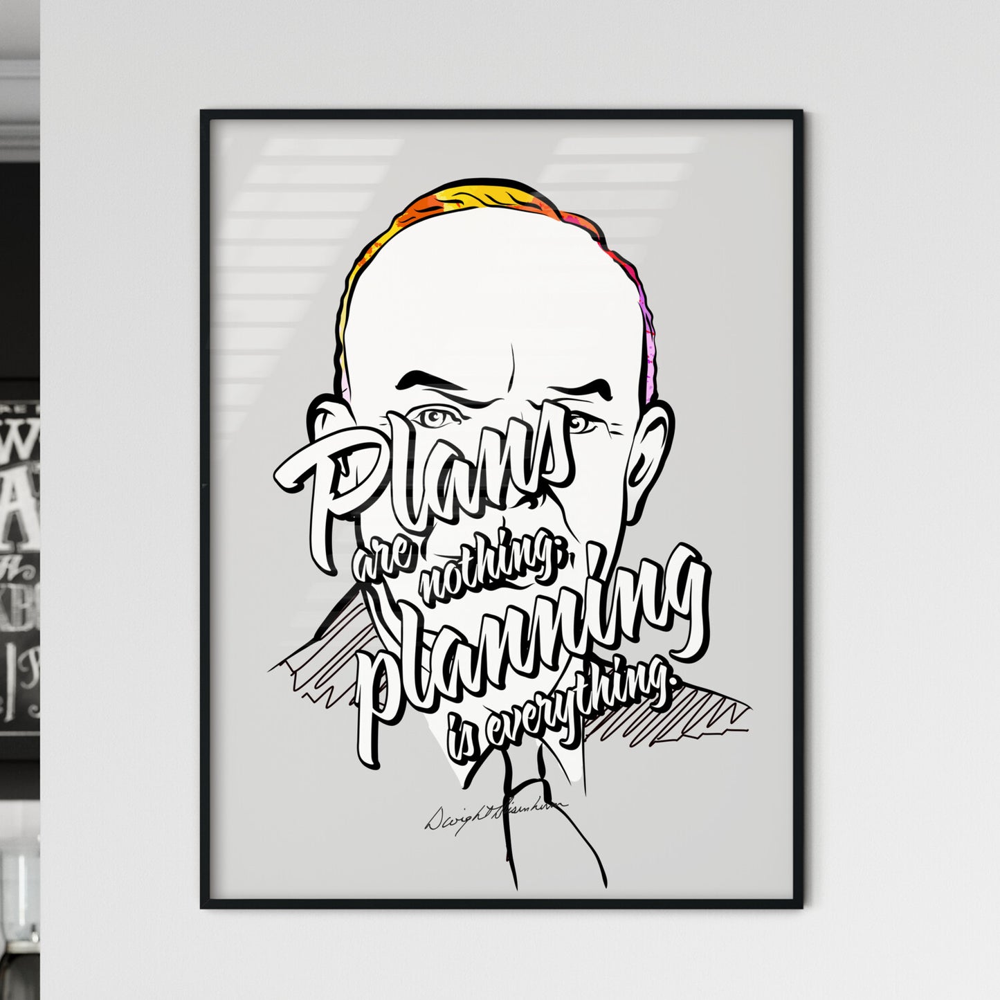 Dwight D - Framed Art Print