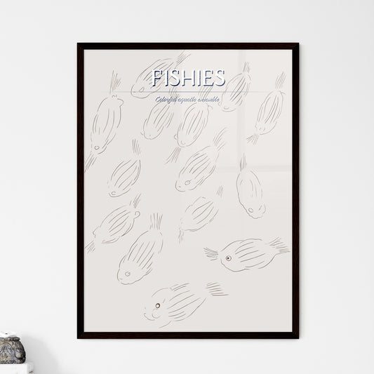 Floating Fish - A Group Of Fish Drawn On A White Background Default Title