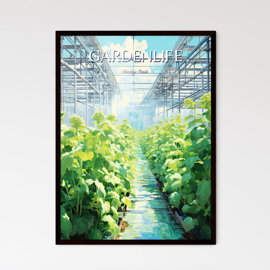 Green Plants Growing In A Greenhouse Art Print Default Title