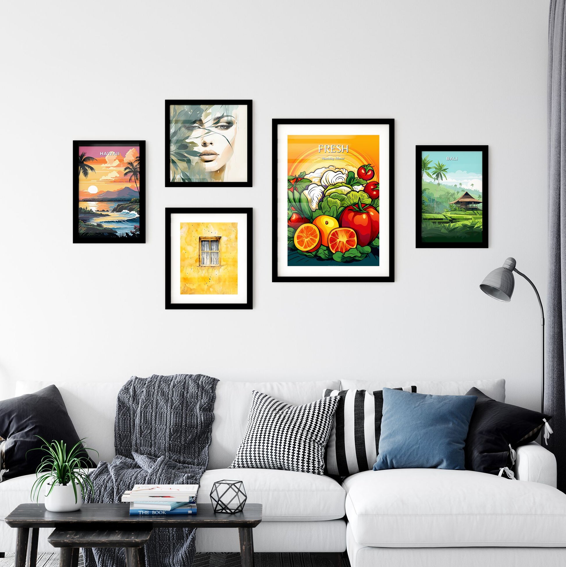 Group Of Fruits And Vegetables Art Print Default Title