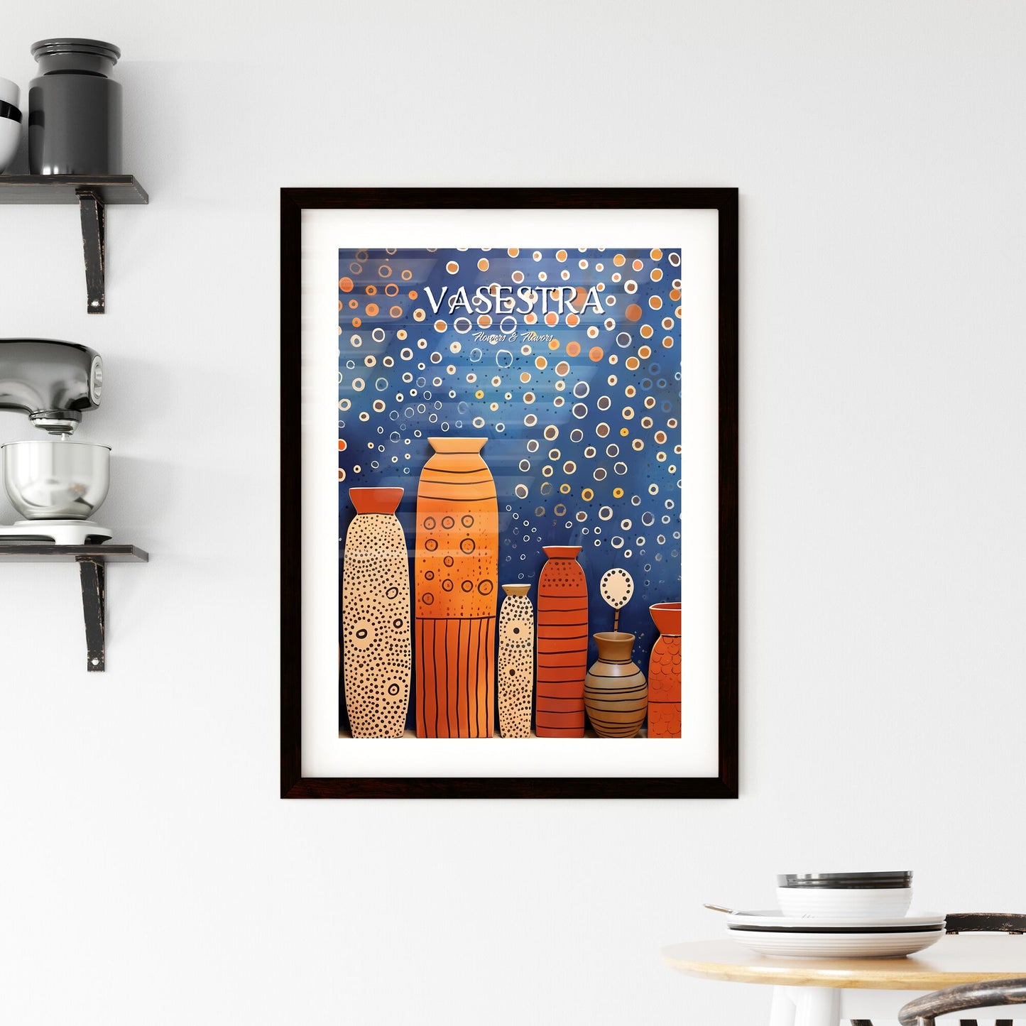 Group Of Vases On A Wall Art Print Default Title