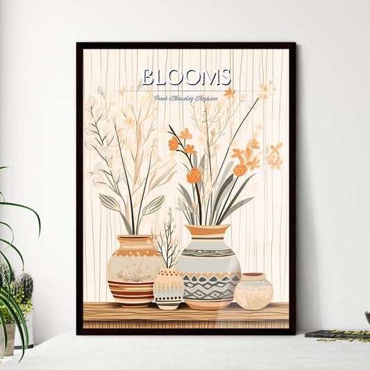 Group Of Vases With Flowers Art Print Default Title