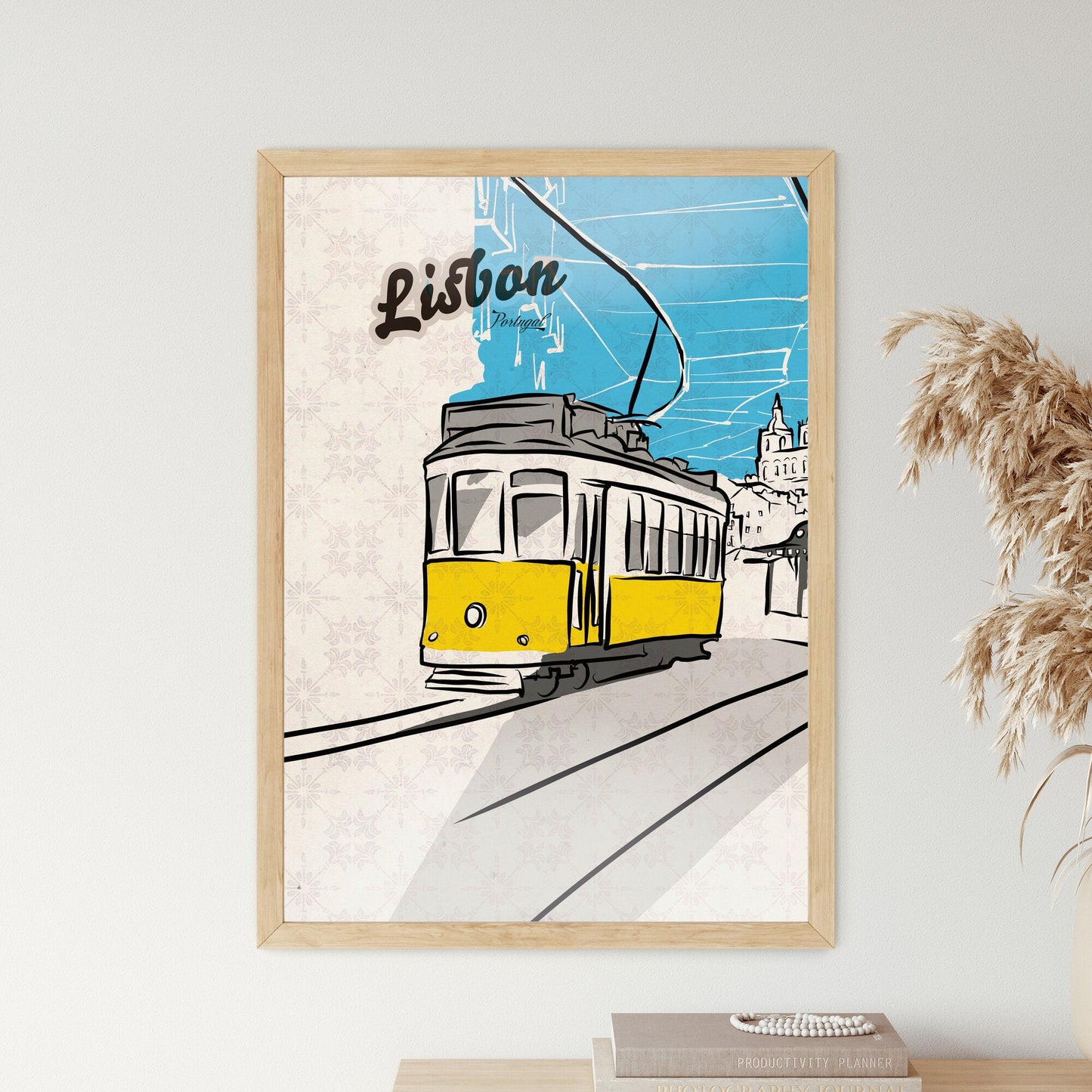 Lisbon Wall Art Tram 28 Poste - Framed Art Print