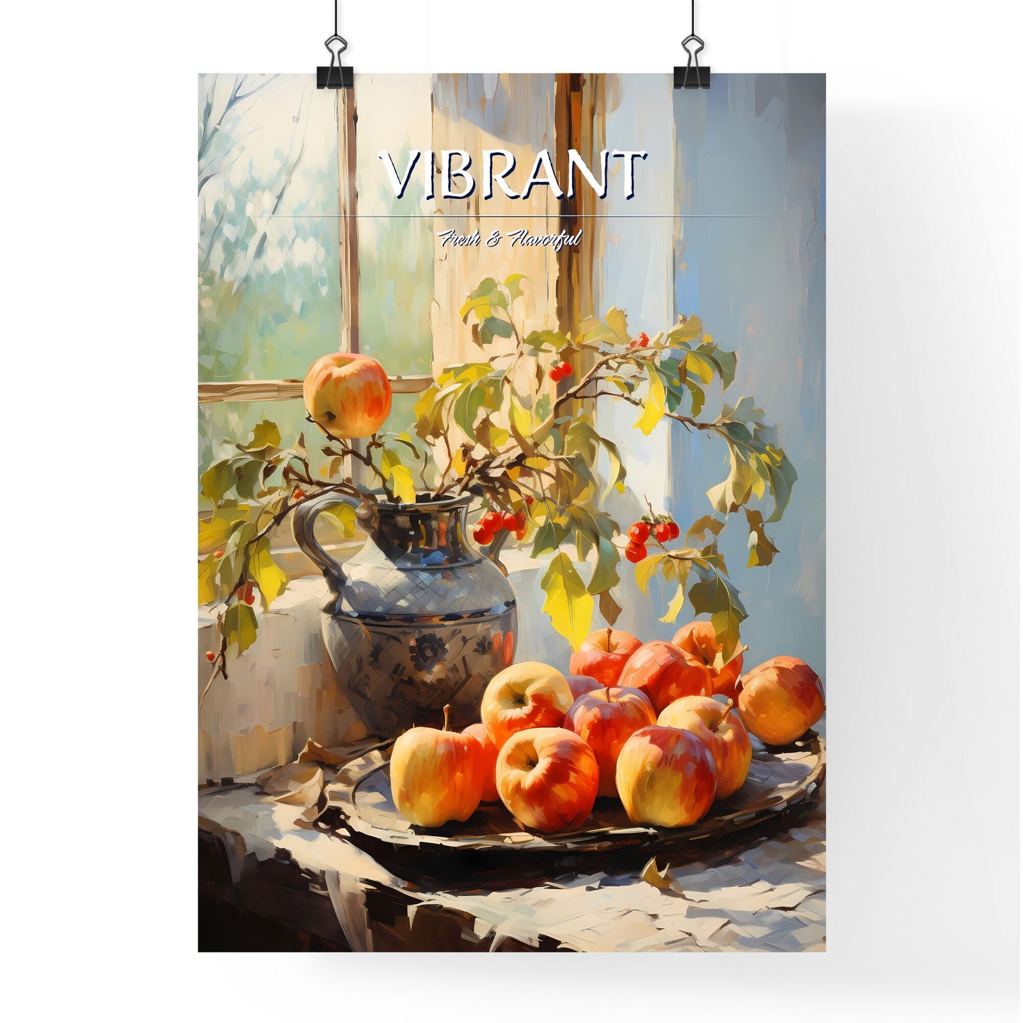 Vase Of Apples And A Vase Of Apples Art Print Default Title