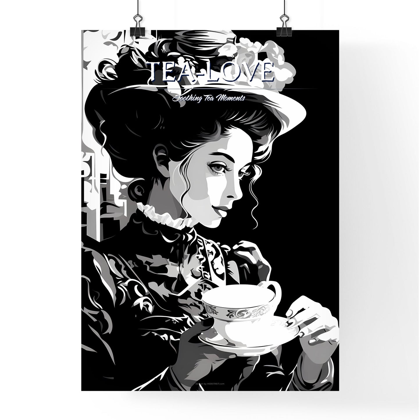 Woman Holding A Tea Cup Art Print Default Title