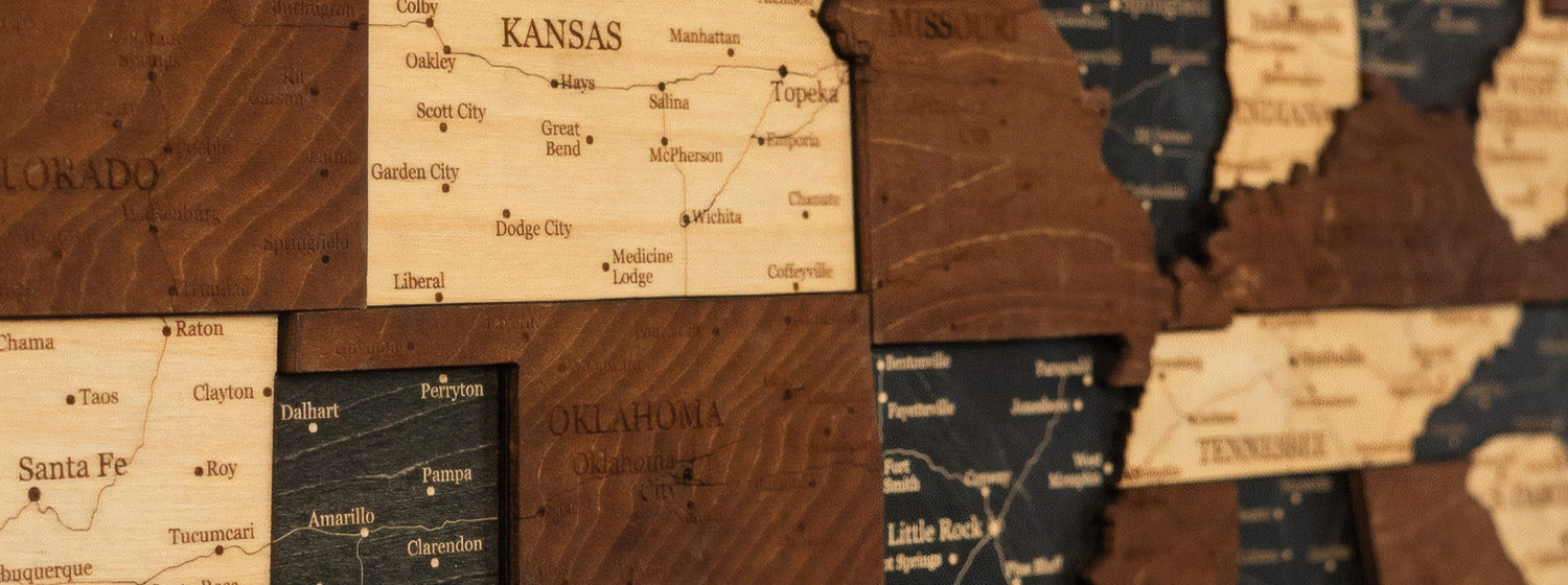 Wooden Journey Maps