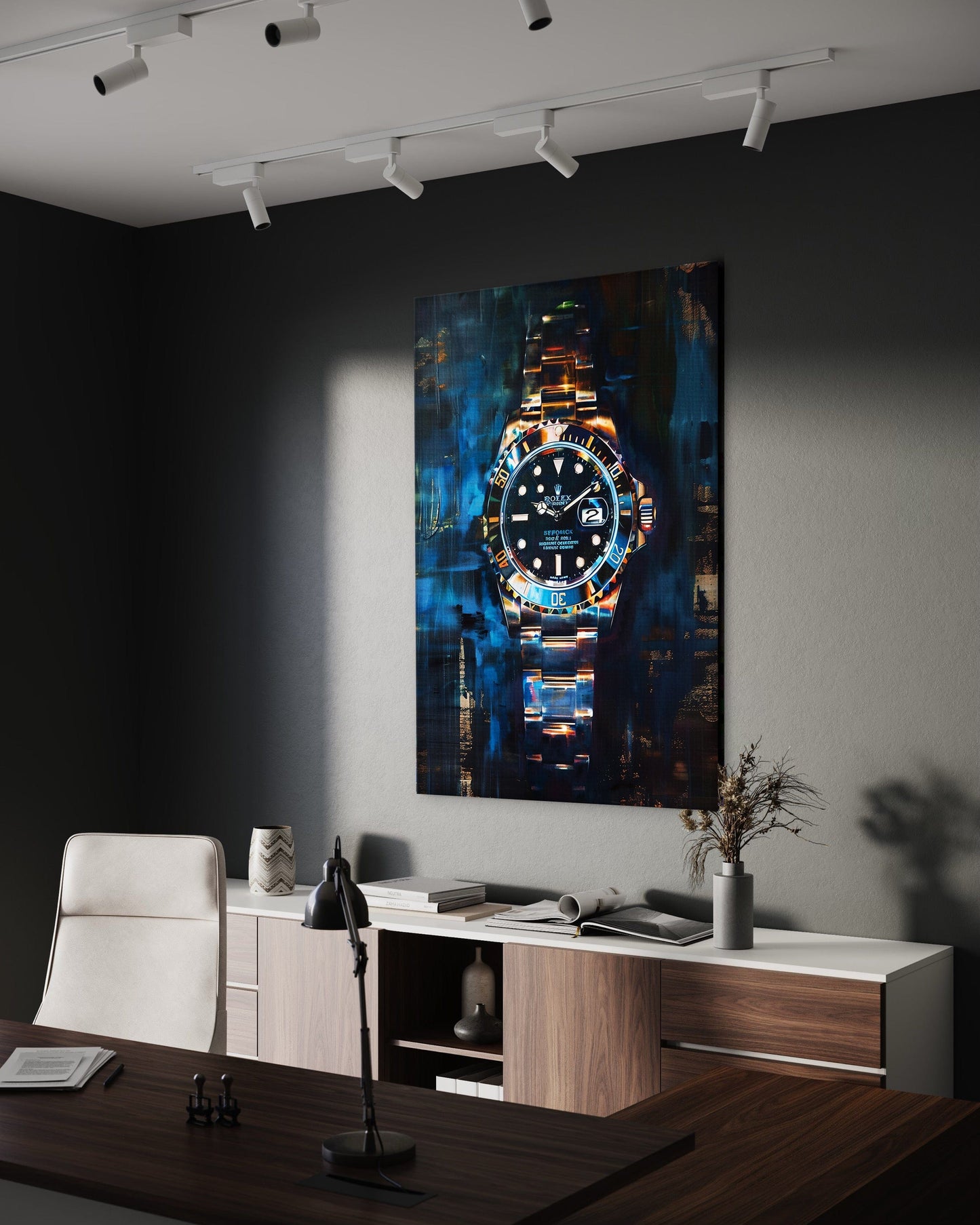 10 past Rolex V2 - Leinwandbild Pop Art