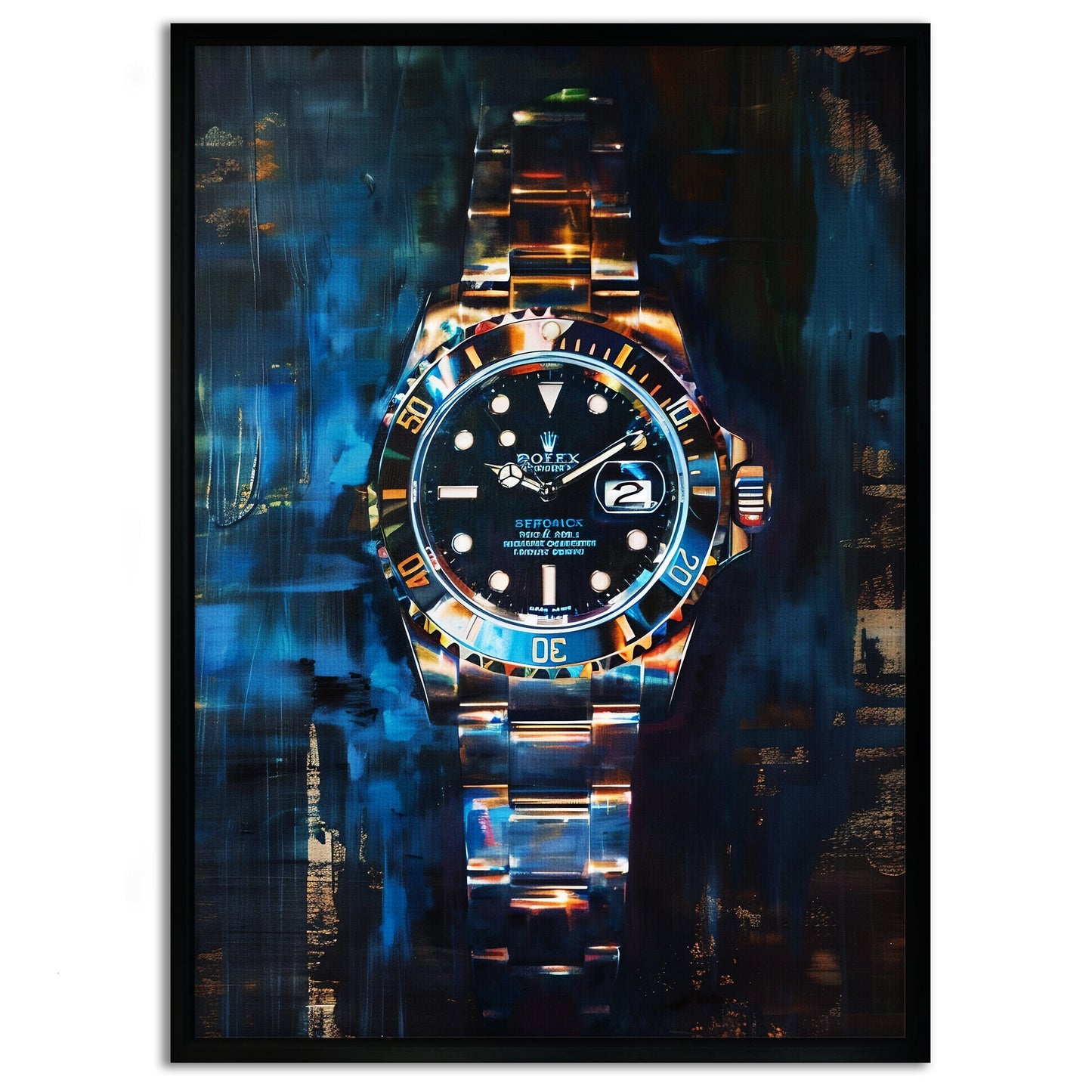 10 past Rolex V2 - Leinwandbild Pop Art