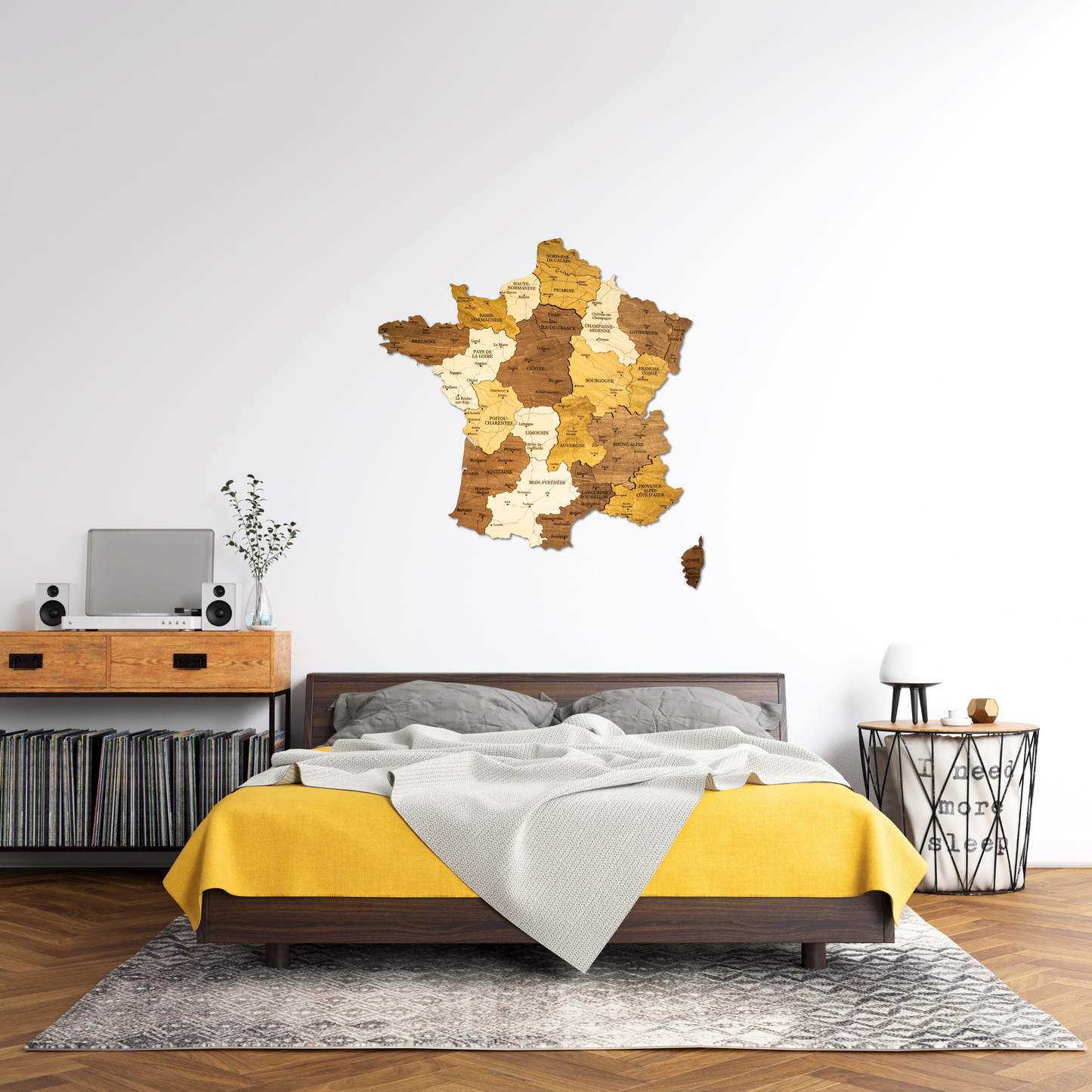 Luxury Wooden France Map – Handmade Wall Decor & Gift Idea