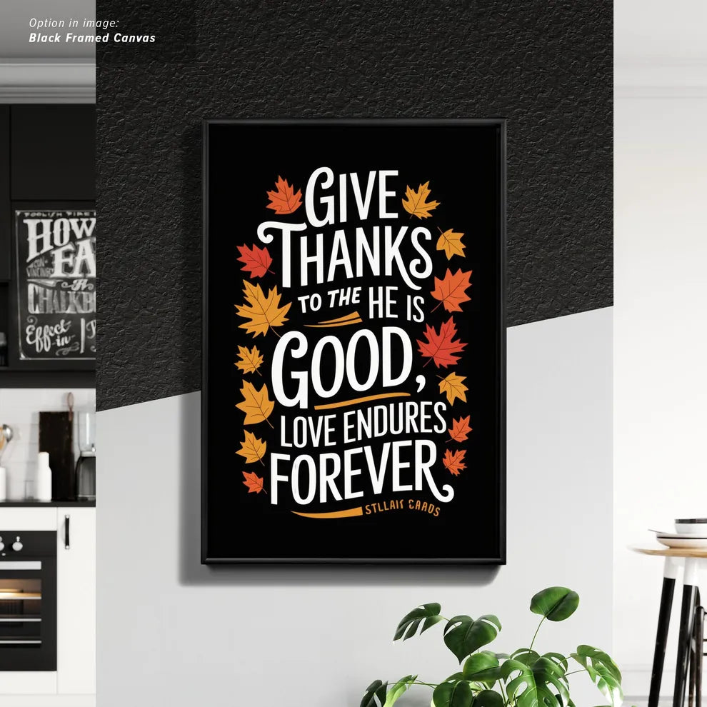 Framed Cancas Print of Inspirational Thanksgiving Quote