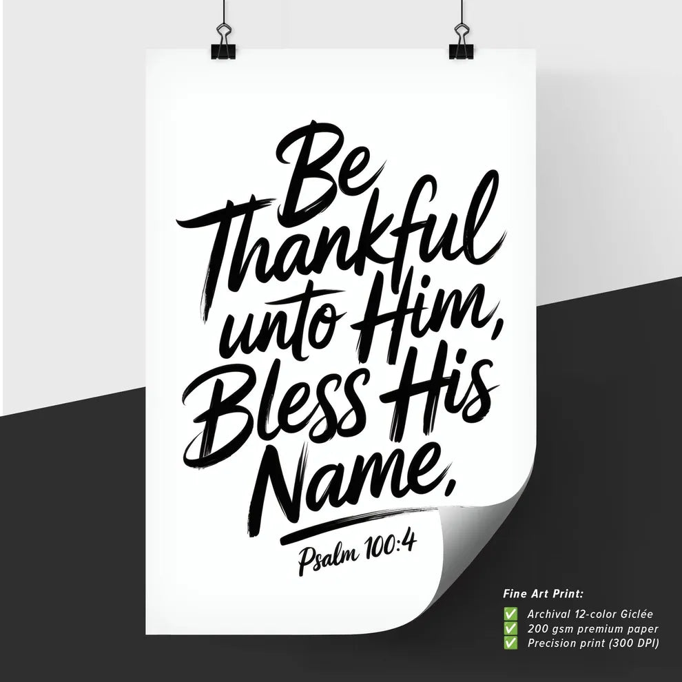 Poster of Psalm 100:4 Art Print