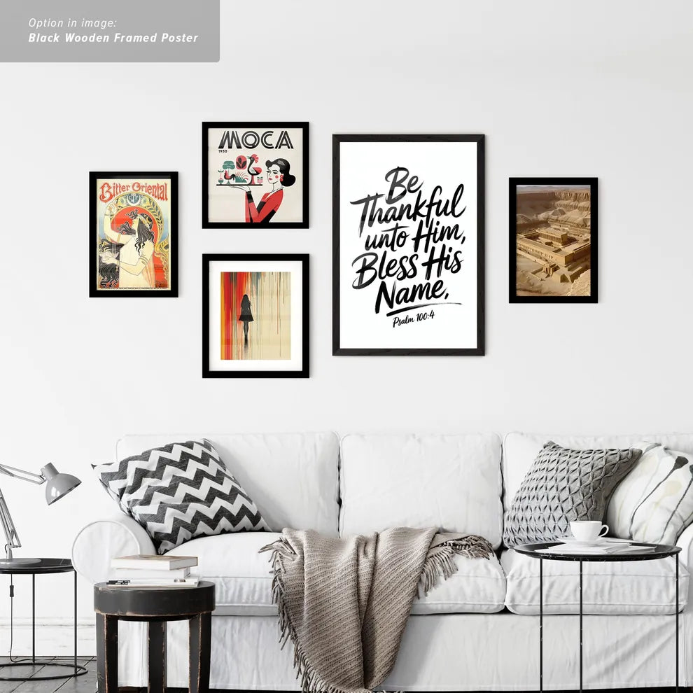 Vintage Ads with Psalm 100:4 Art Print