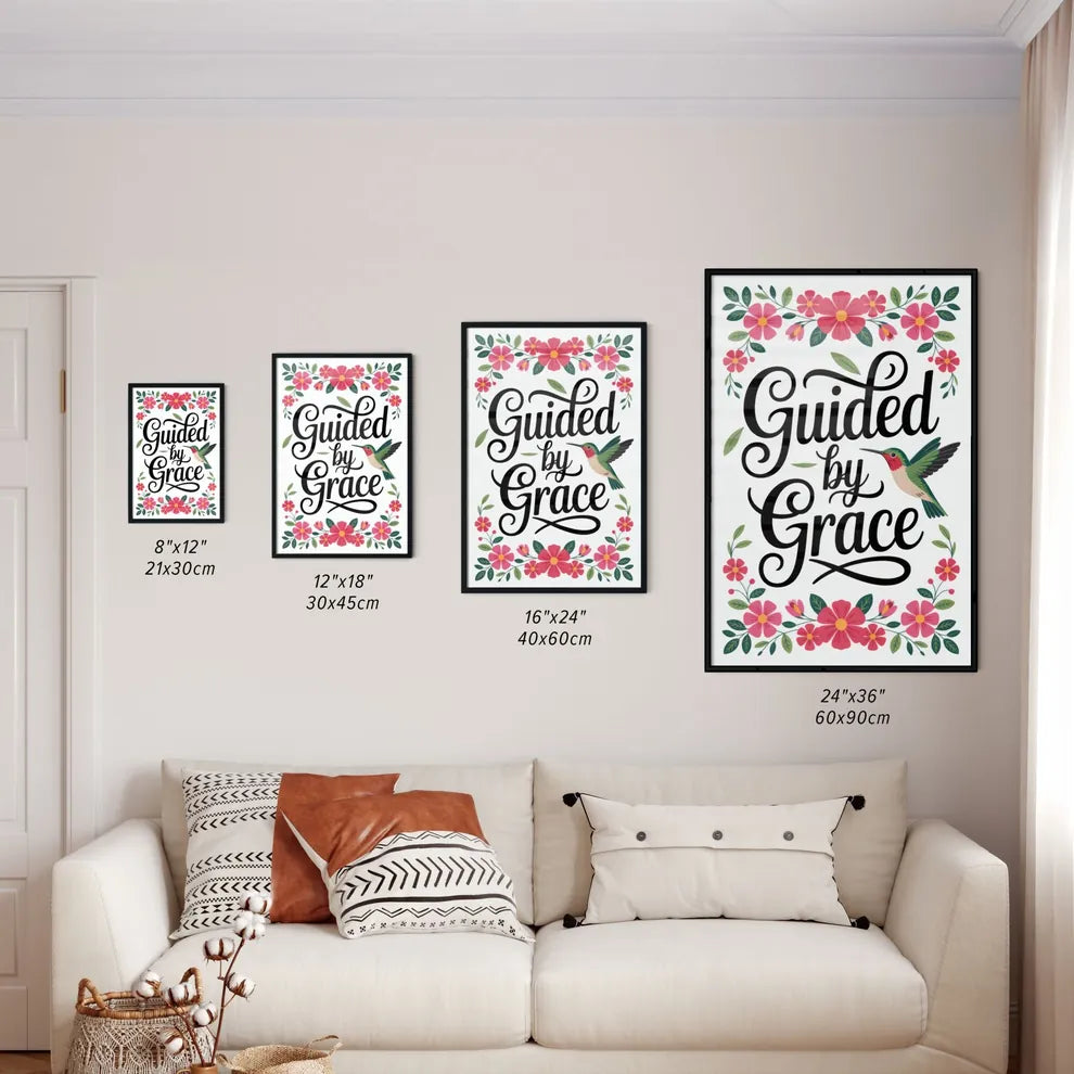 Size Chart for Poster of Guided by Grace