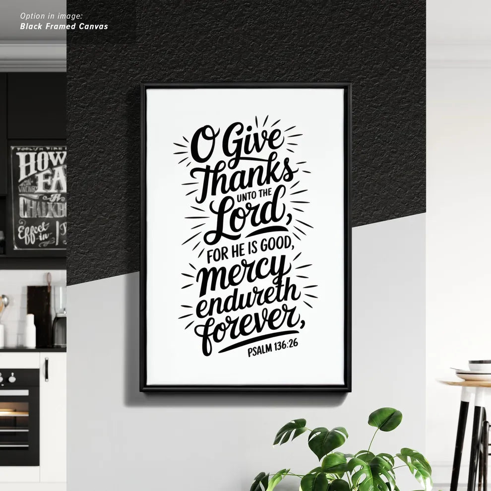 Framed Cancas Print of Inspirational Bible Verse