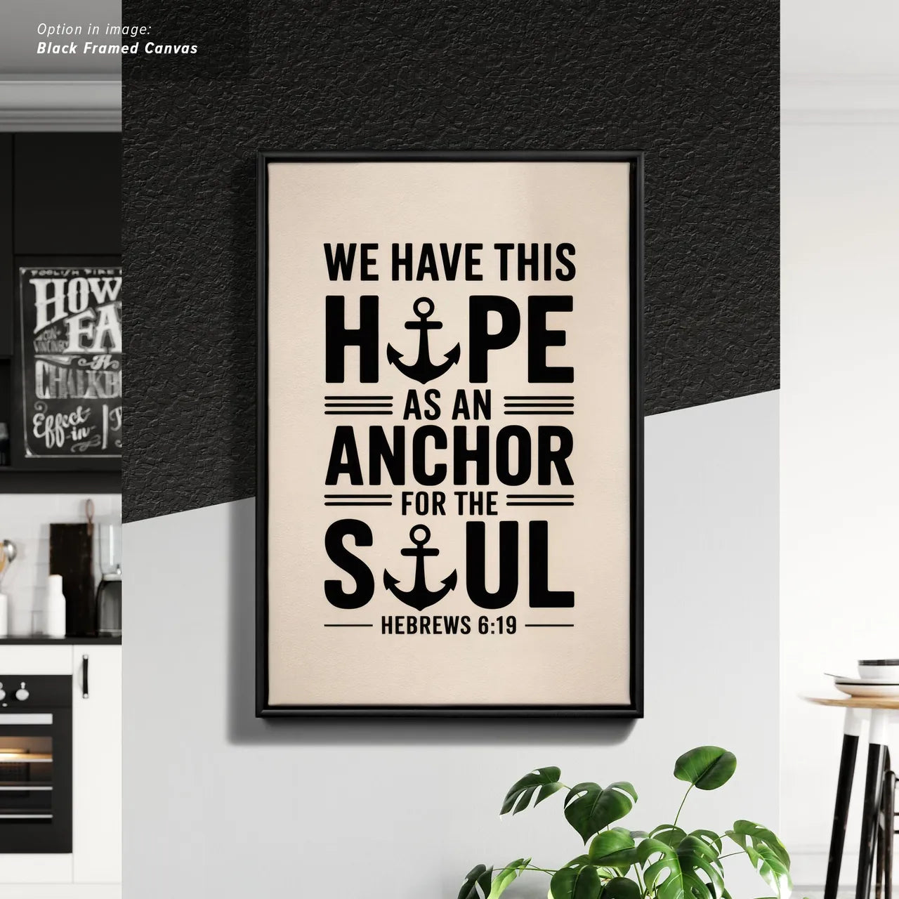 Framed Cancas Print of Inspirational Quote on Hope and Soul