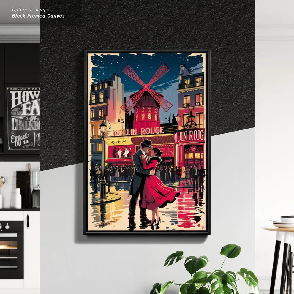 Framed Cancas Print of Moulin Rouge