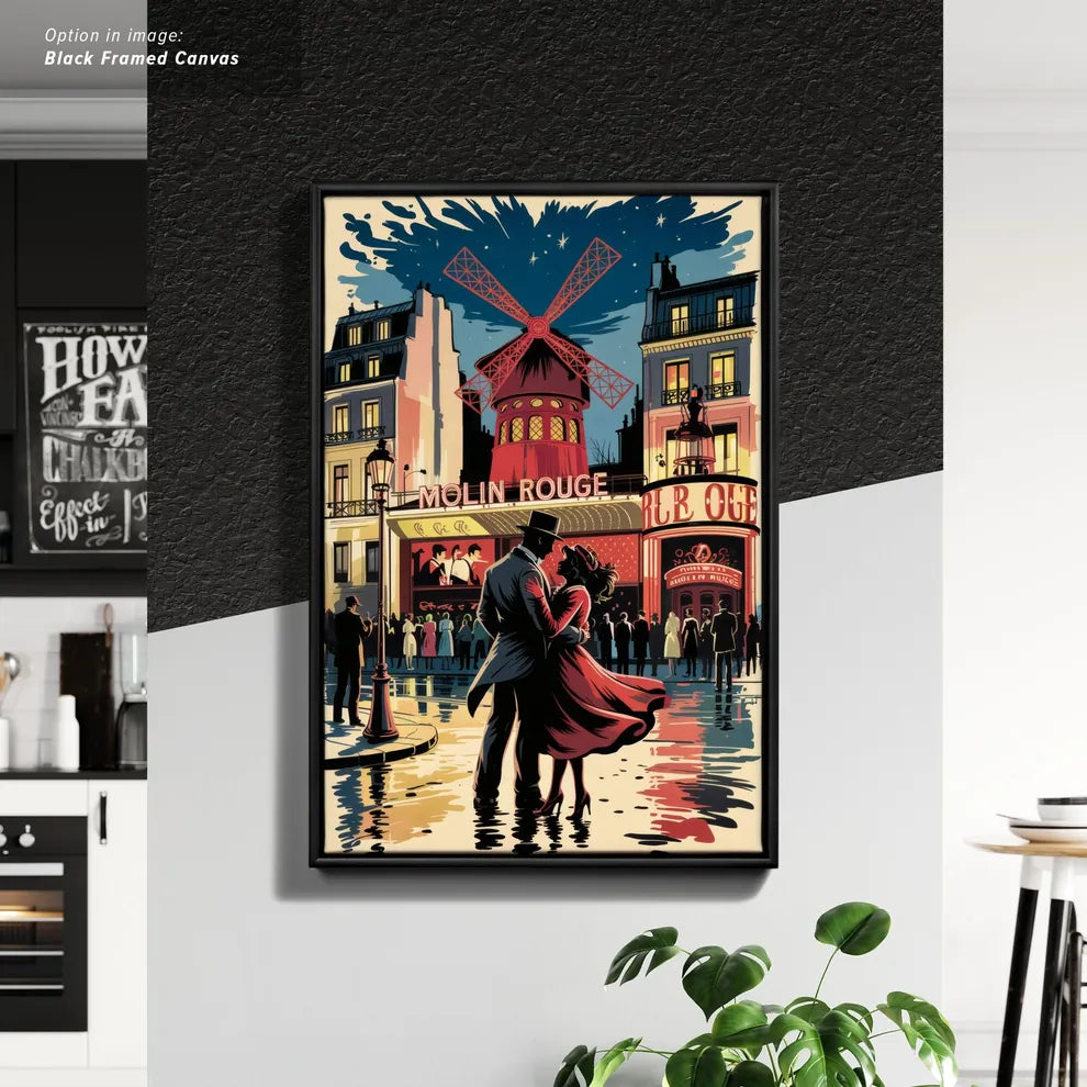 Framed Cancas Print of Moulin Rouge