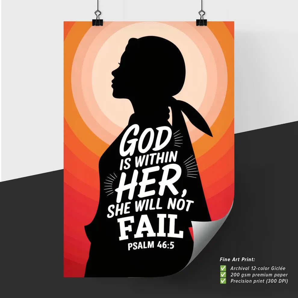 Poster of Inspirational silhouette with text