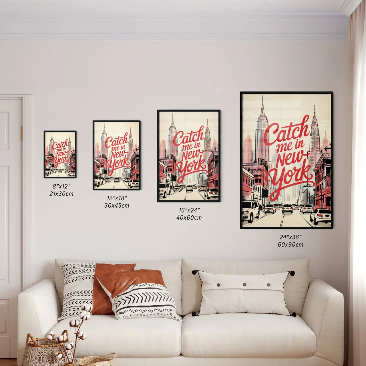 Size Chart for Poster of Catch me in New York