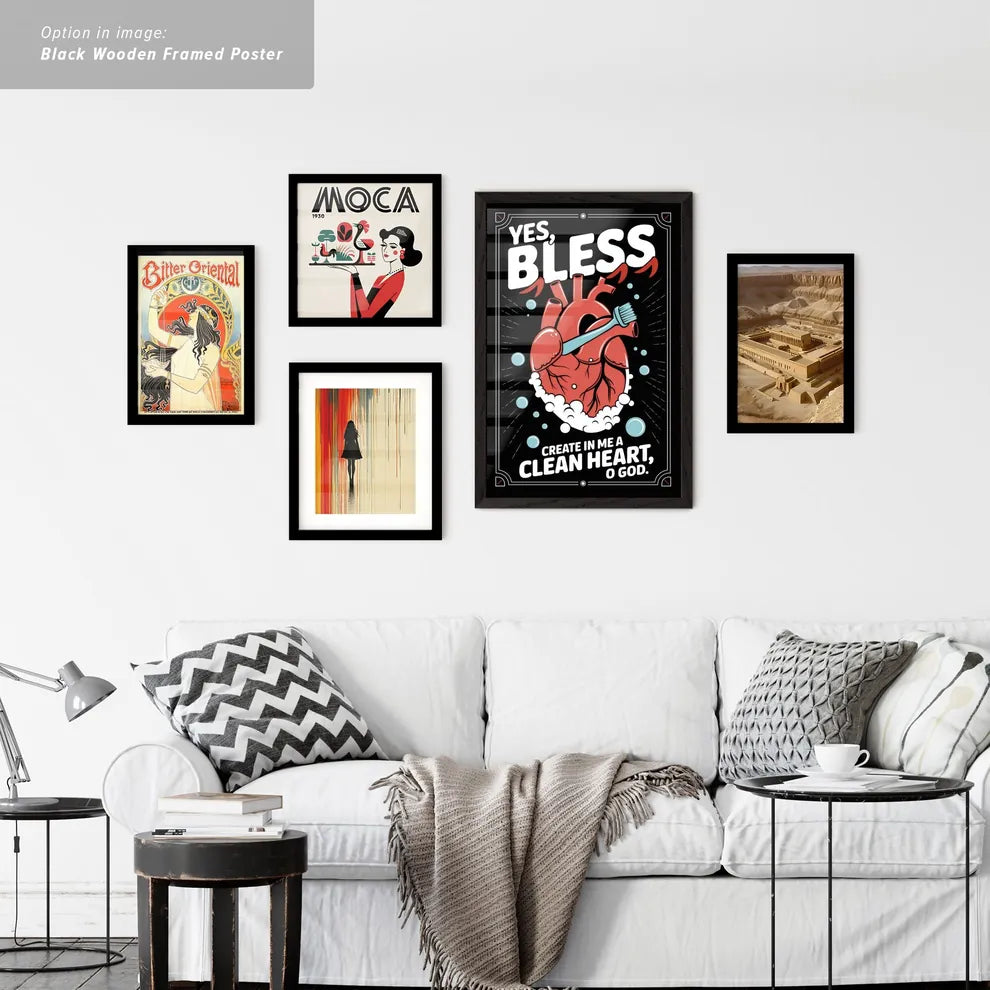 Vintage Ads with Heart with Toothbrush Illustration