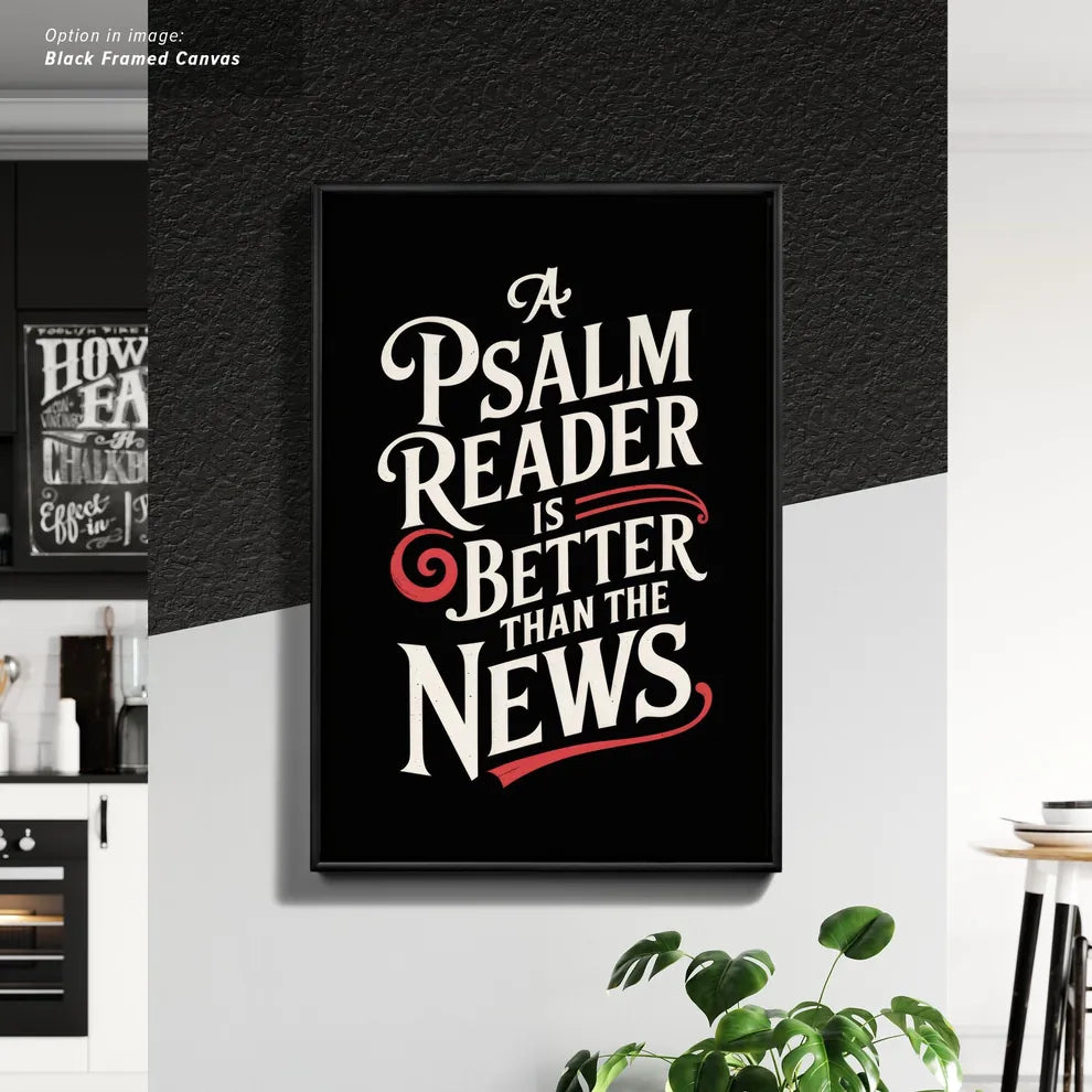 Framed Cancas Print of A Psalm Reader