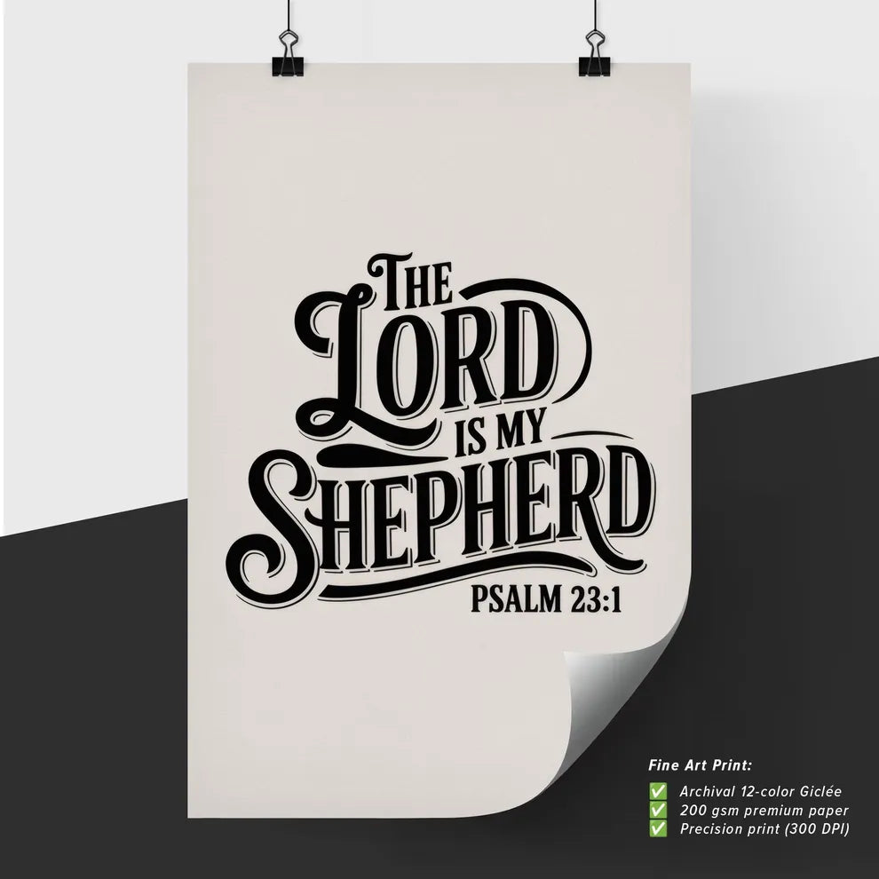 Poster of ypography of Psalm 23:1