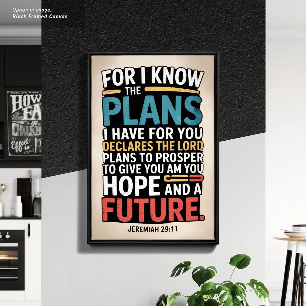 Framed Cancas Print of Inspirational Scripture Quote