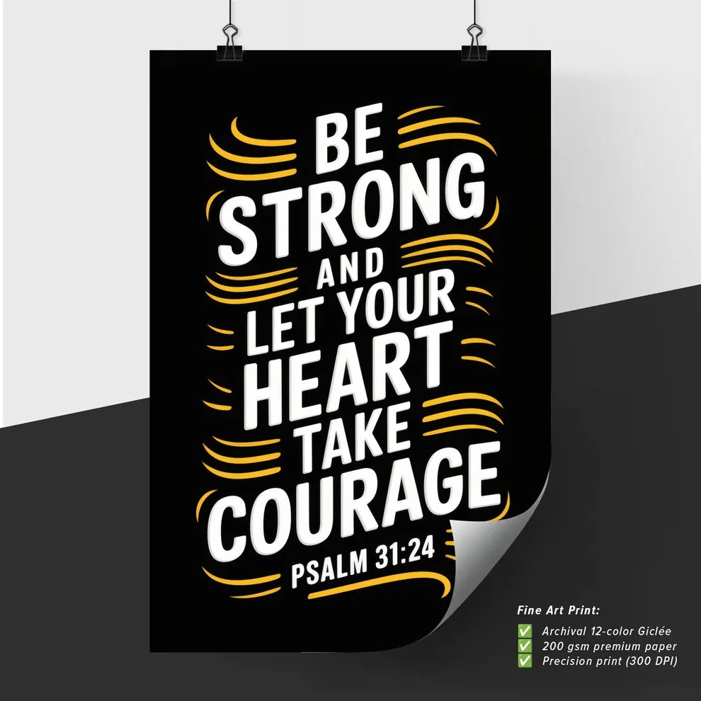 Poster of Inspirational Quote from Psalm 31:24