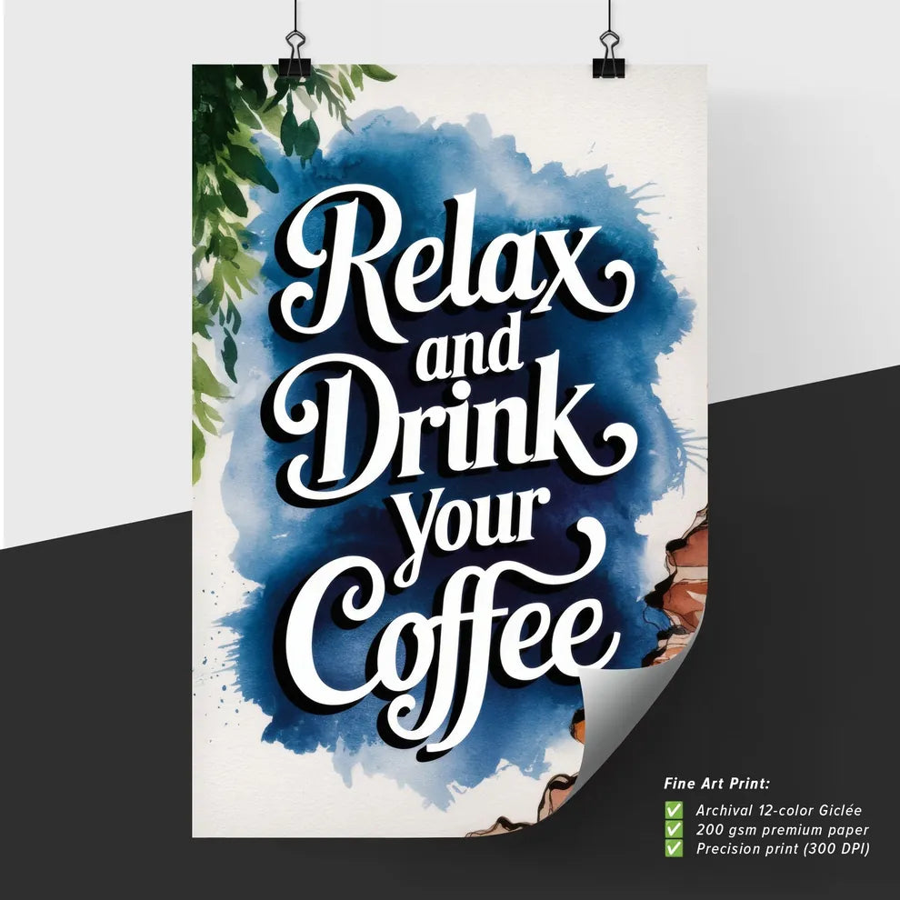 Poster of Coffee-themed Typography Art